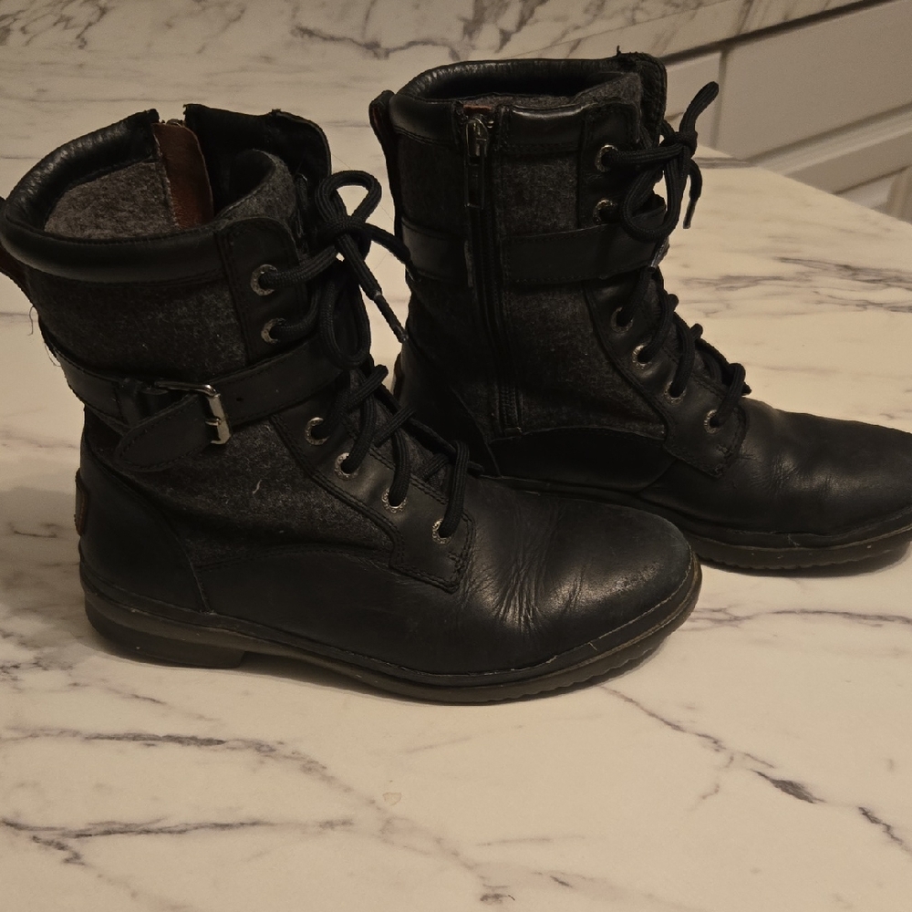 UGG Used Black and Gray Winter Boots